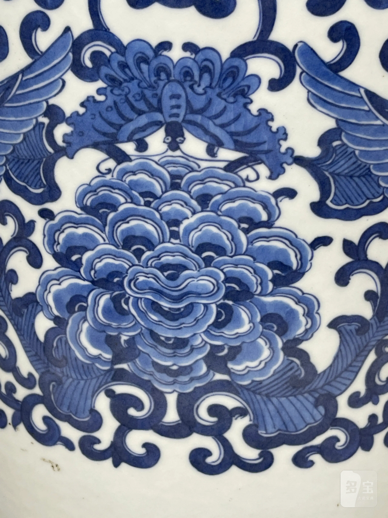 50年代 青花和平鸽纹大棒槌瓶 - 图6